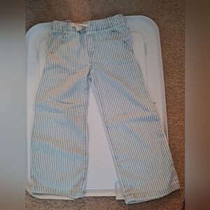 Blue and White Striped Pants